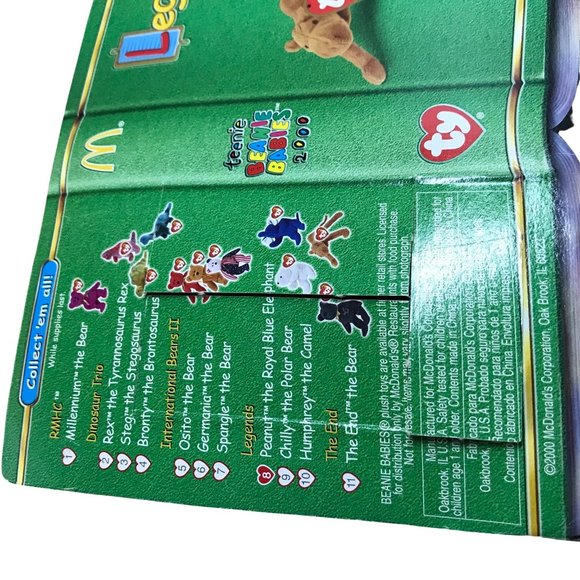 New Ty Beanie Baby "Peanut" the Royal Blue Elephant McDonalds Legends RARE - Picture 4 of 5